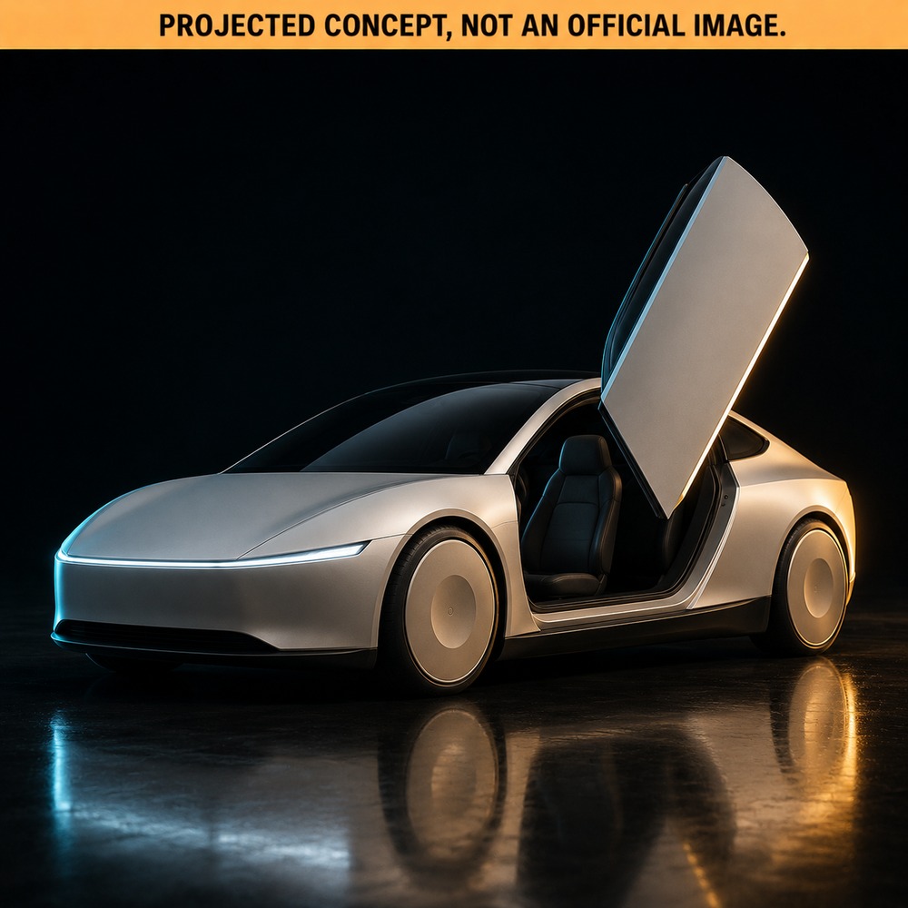 Concept art, not an official photo: Tesla Cybercab Commercial Ramp